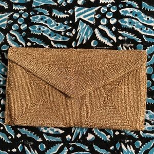 Metallic Gold Thread Vintage Clutch